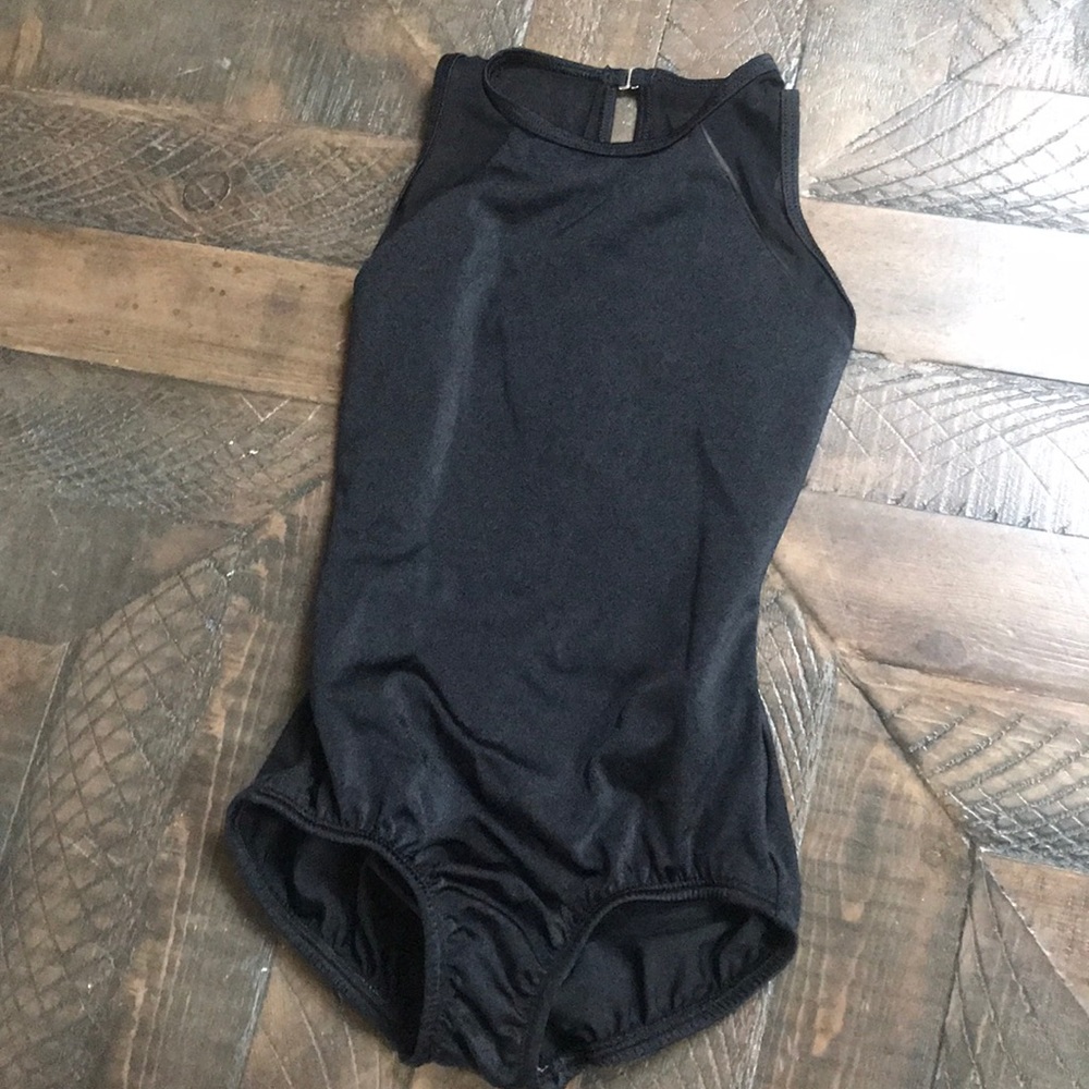 Girls black leotard size 8-10